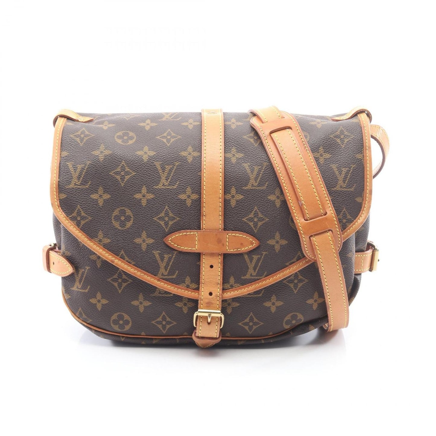 Louis Vuitton Shoulder Bag Saumur 30 Canvas Leather