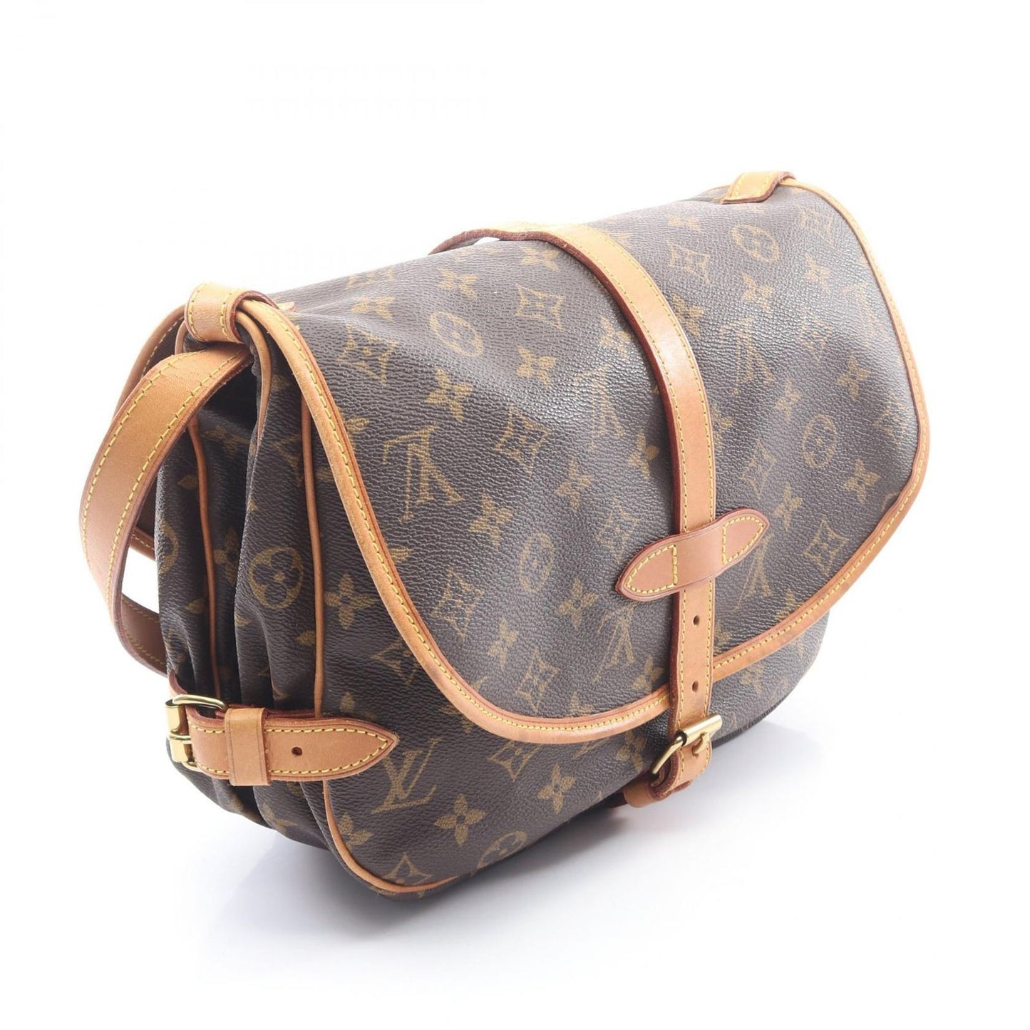 Louis Vuitton Shoulder Bag Saumur 30 Canvas Leather — view 2
