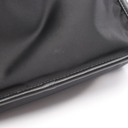 Prada Shoulder Bag Black Nylon Saffiano Leather — view 6