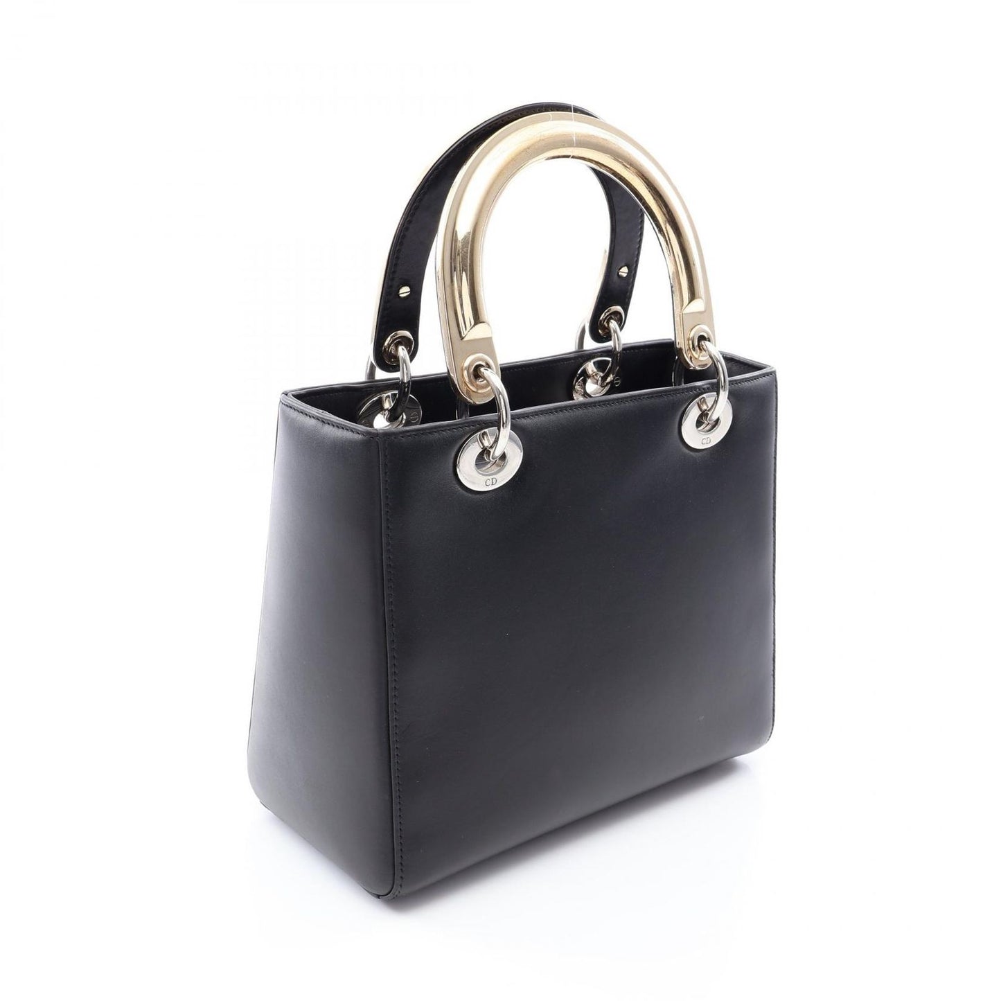 Dior Handbag Lady Dior 2-Way Black Multi Leather Tote — view 2