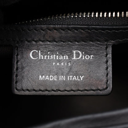 Dior Handbag Lady Dior 2-Way Black Multi Leather Tote — view 4