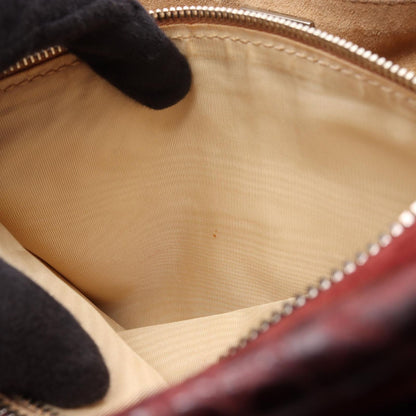 Loewe Handbag Amazona Wine Red Suede Leather — view 7