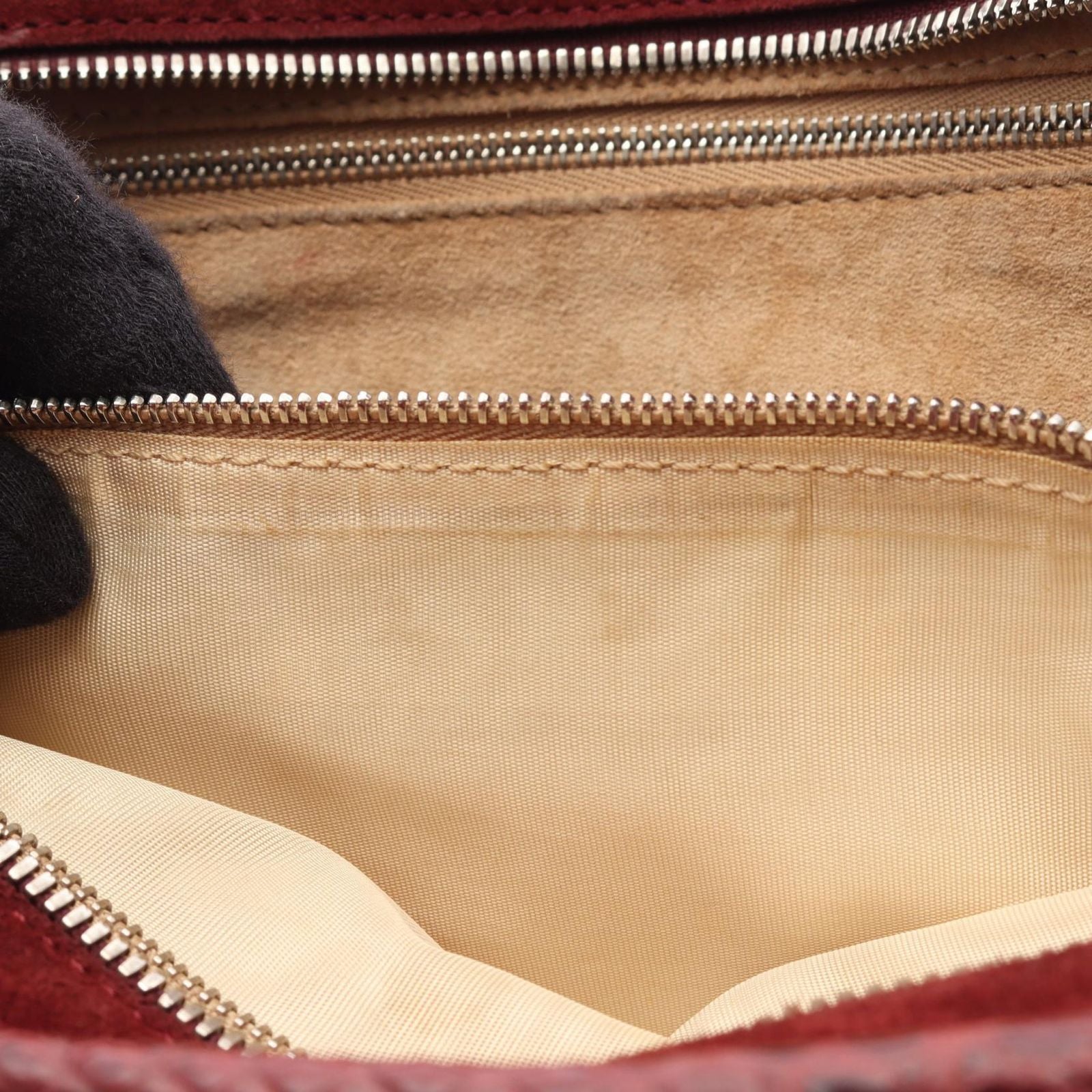 Loewe Handbag Amazona Wine Red Suede Leather — view 5