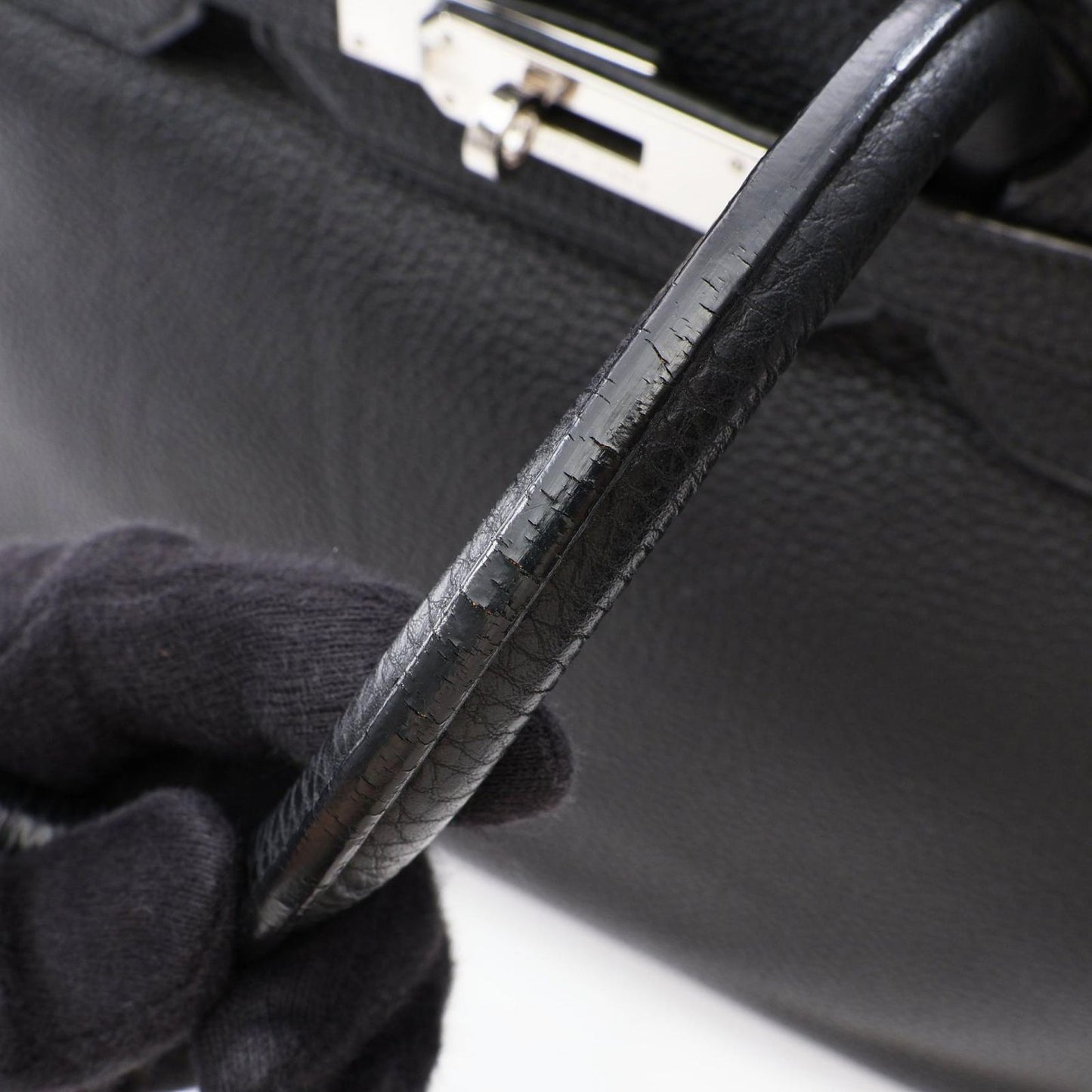 Hermes Handbag Birkin 35 Black Leather — view 7