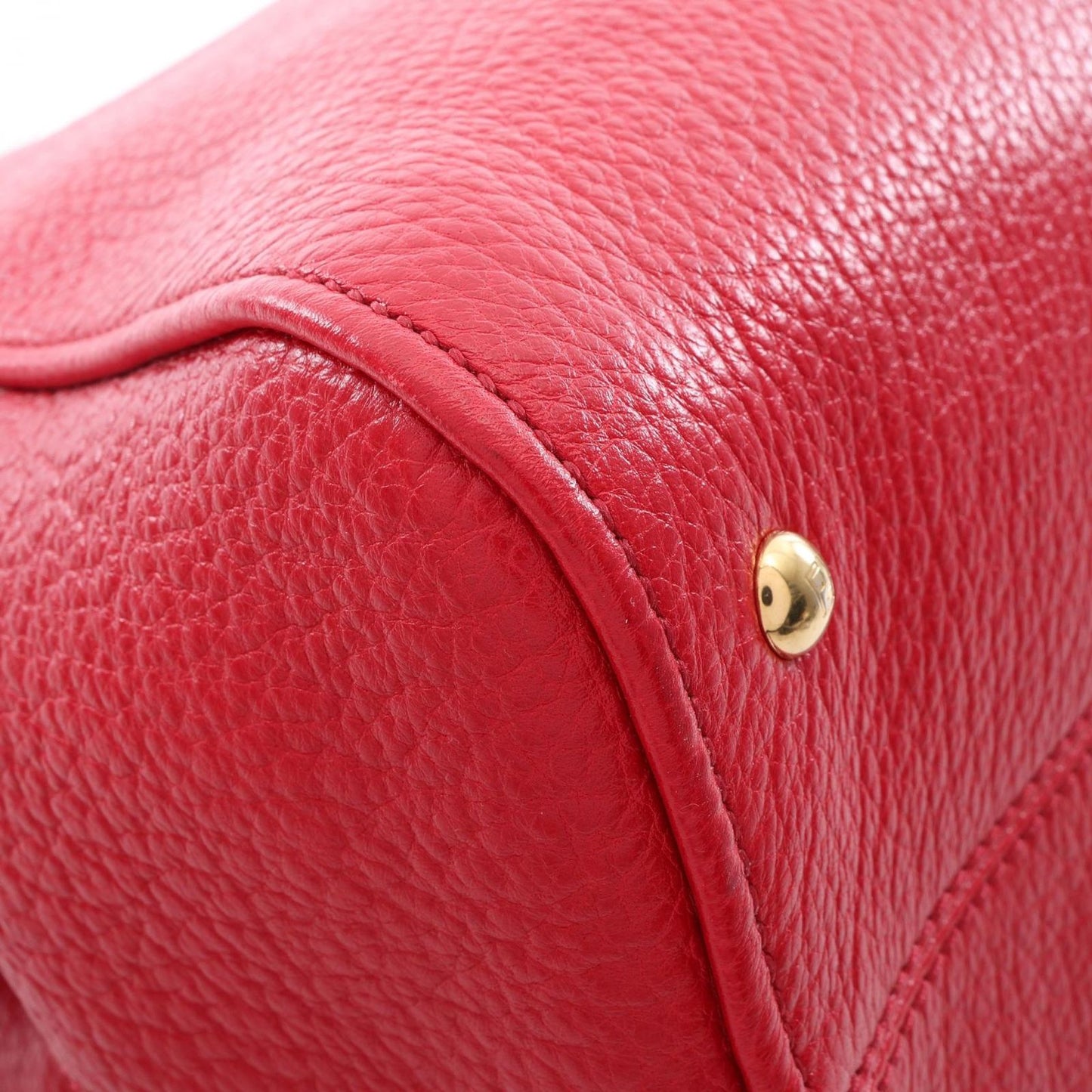 Fendi Handbag Chameleon 2-Way Red Leather — view 6