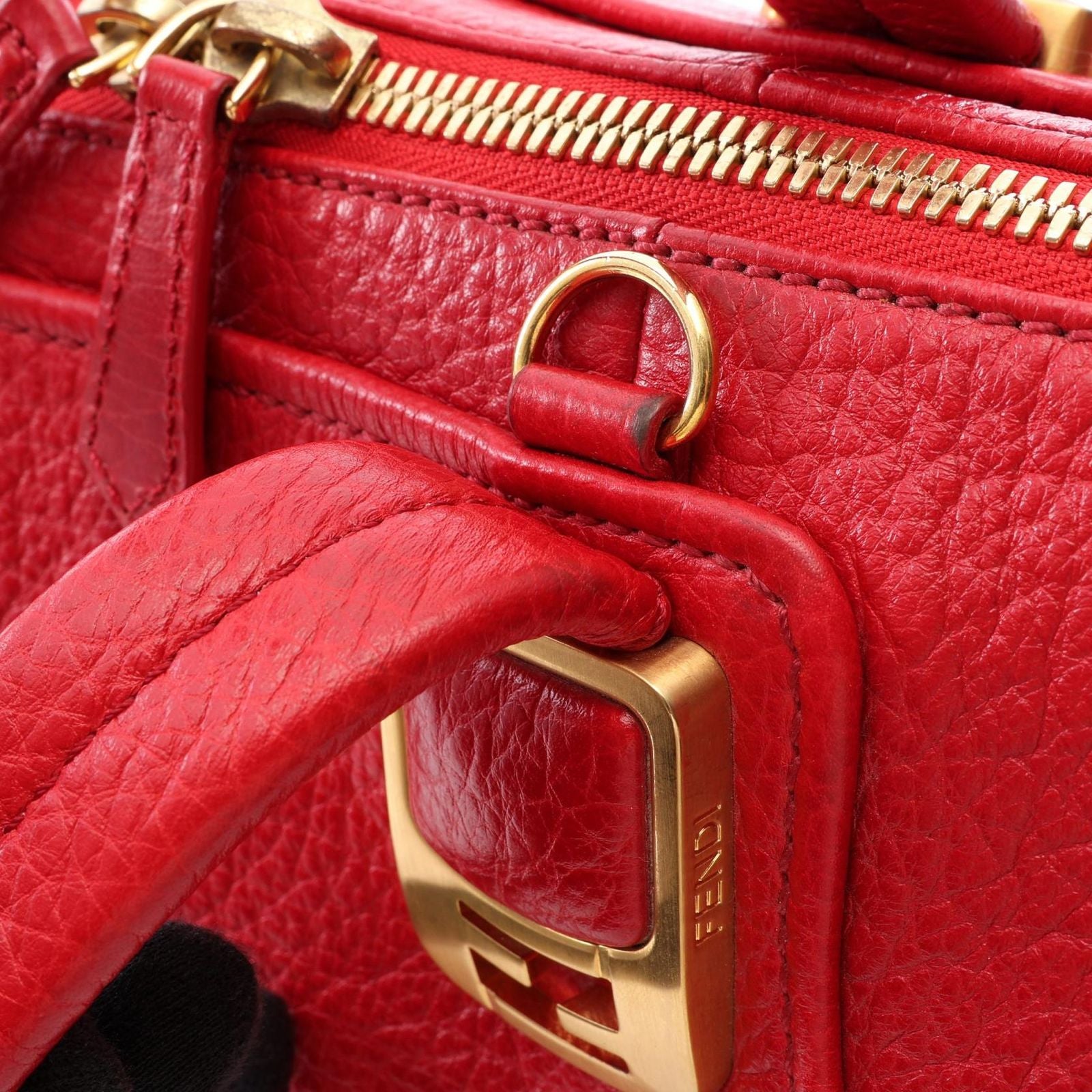 Fendi Handbag Chameleon 2-Way Red Leather — view 8