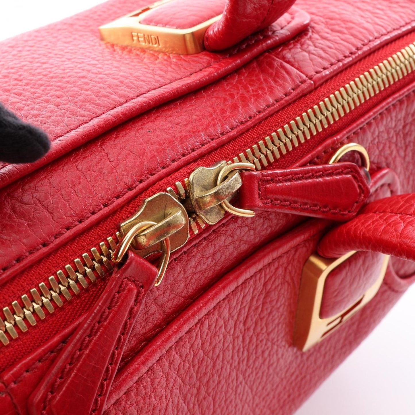 Fendi Handbag Chameleon 2-Way Red Leather — view 9