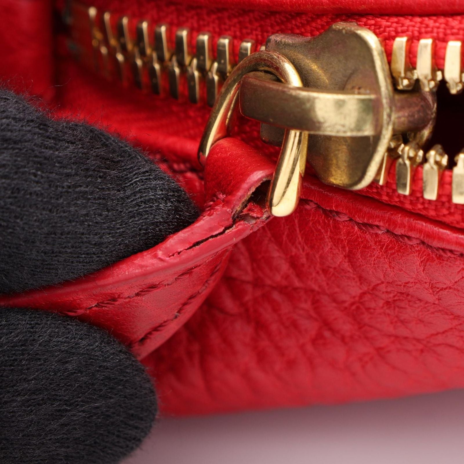 Fendi Handbag Chameleon 2-Way Red Leather — view 5
