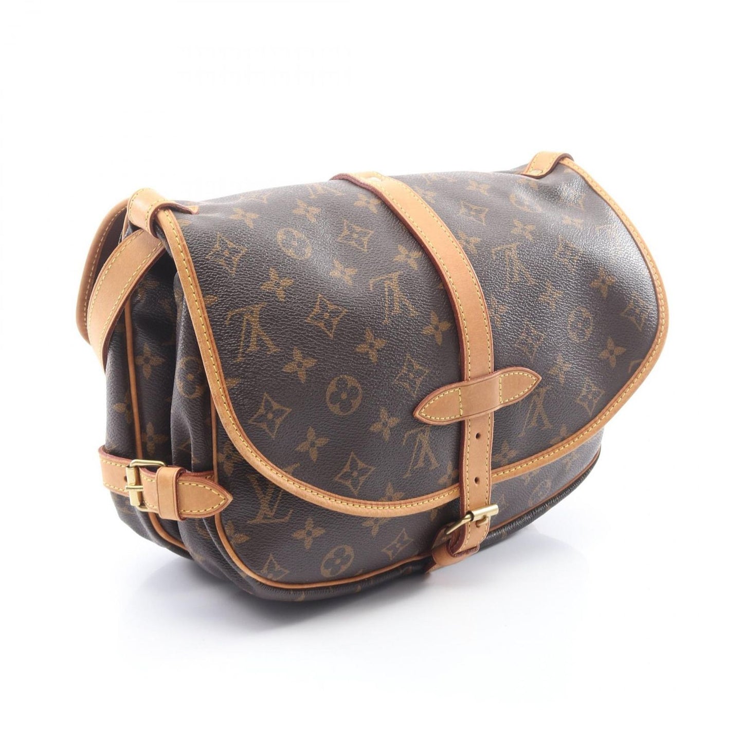 Louis Vuitton Shoulder Bag Saumur 30 Canvas Leather — view 2