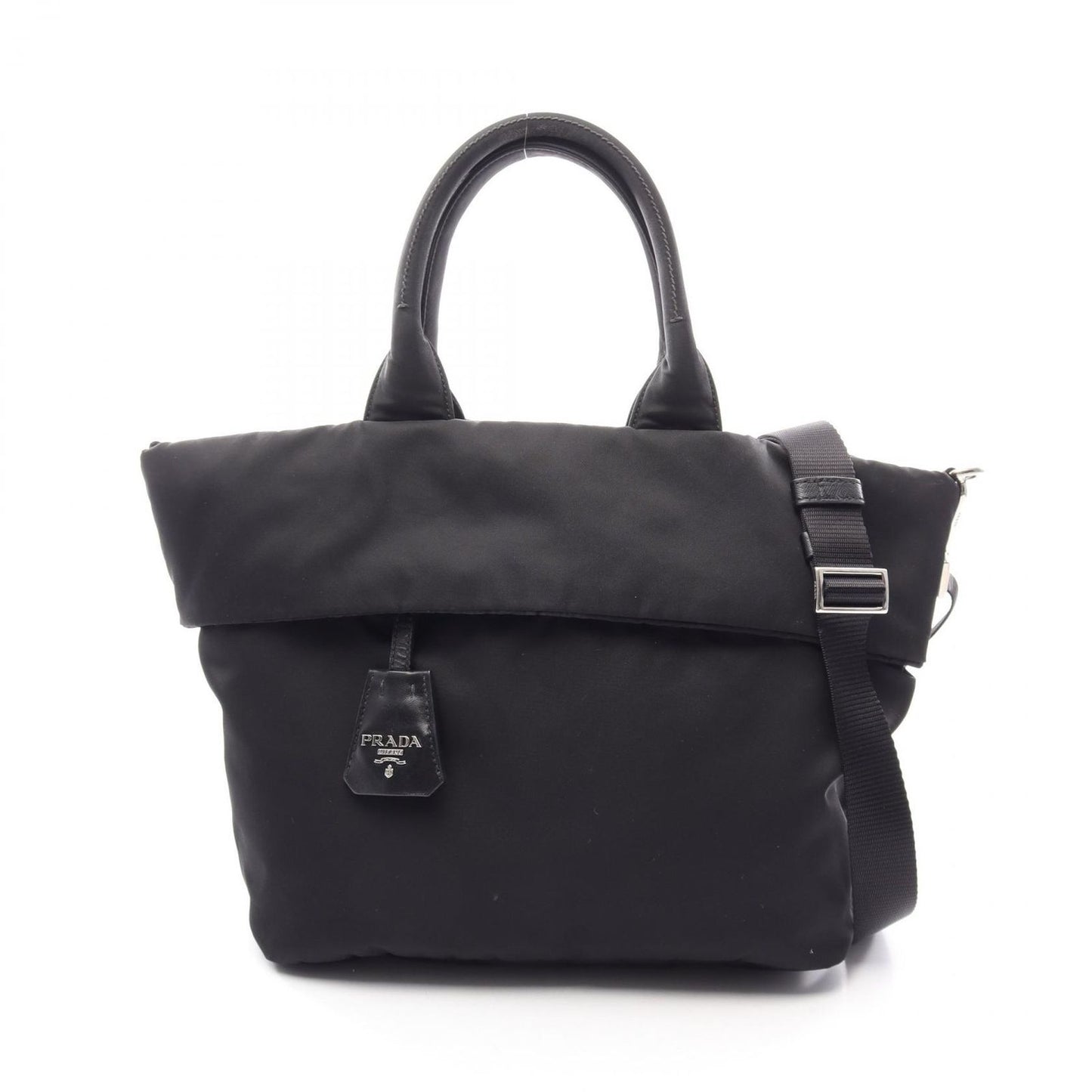 Prada Handbag Reversible 2-Way Black Nylon