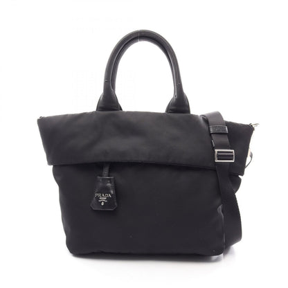 Prada Handbag Reversible 2-Way Black Nylon