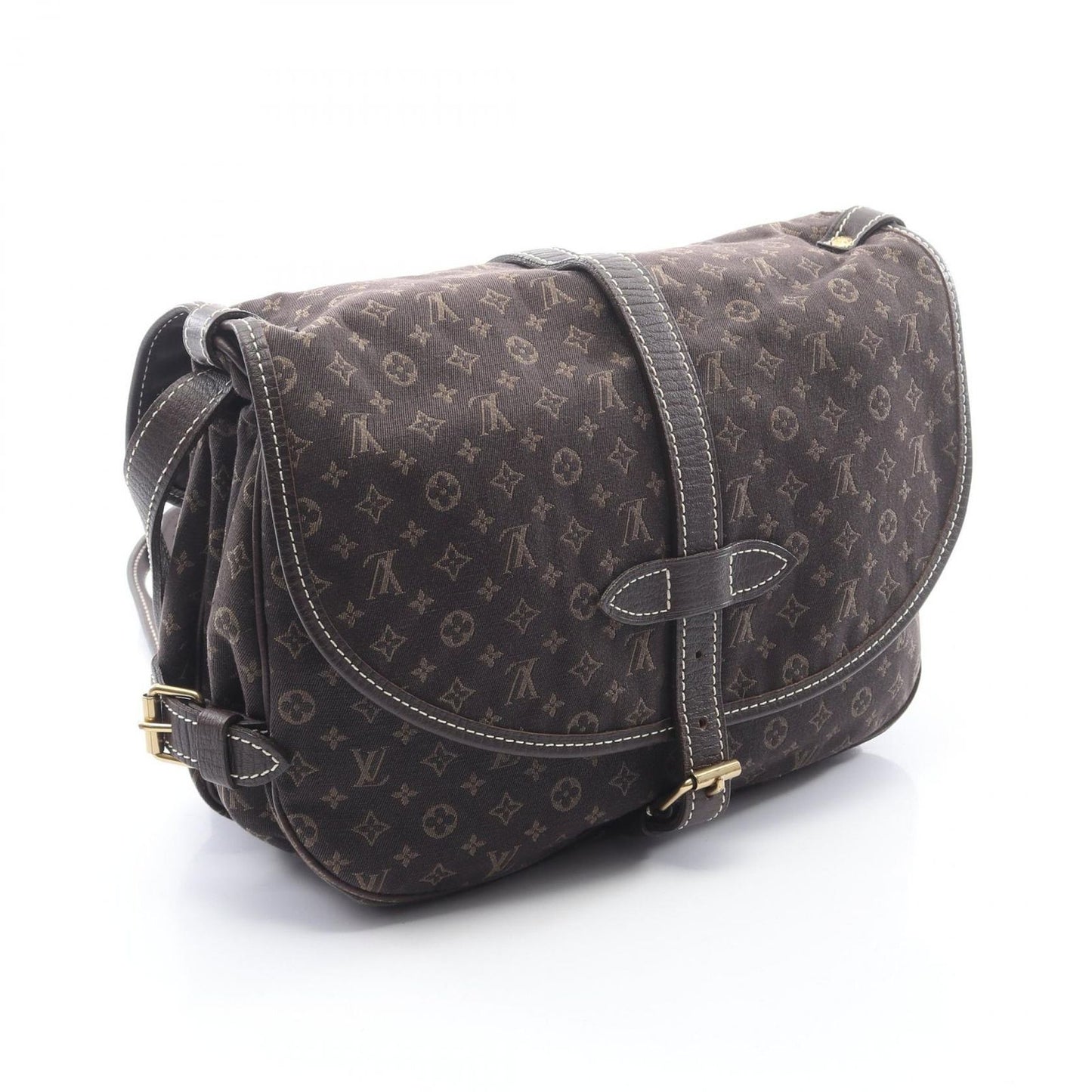 Louis Vuitton Shoulder Bag Saumur Ebene Canvas Leather 30 — view 2