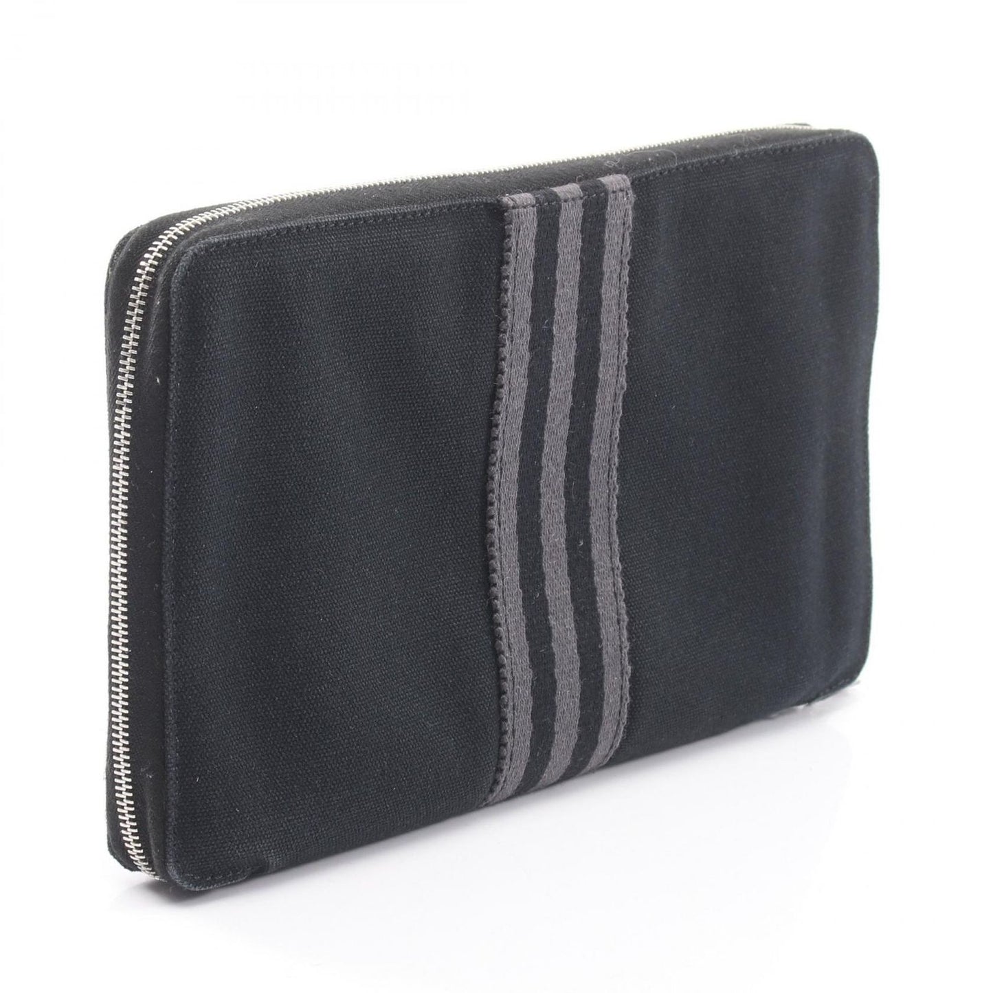 Hermes Round Wallet Fourre Tout Purse GM Black Canvas — view 2