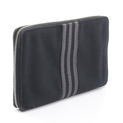Hermes Round Wallet Fourre Tout Purse GM Black Canvas — view 2