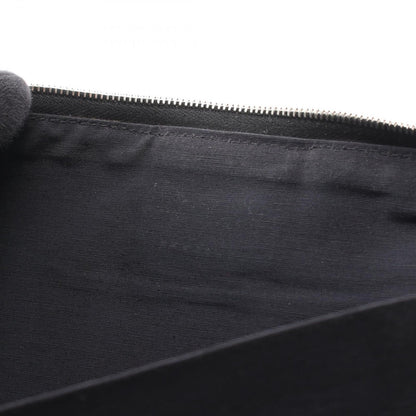 Hermes Round Wallet Fourre Tout Purse GM Black Canvas — view 6