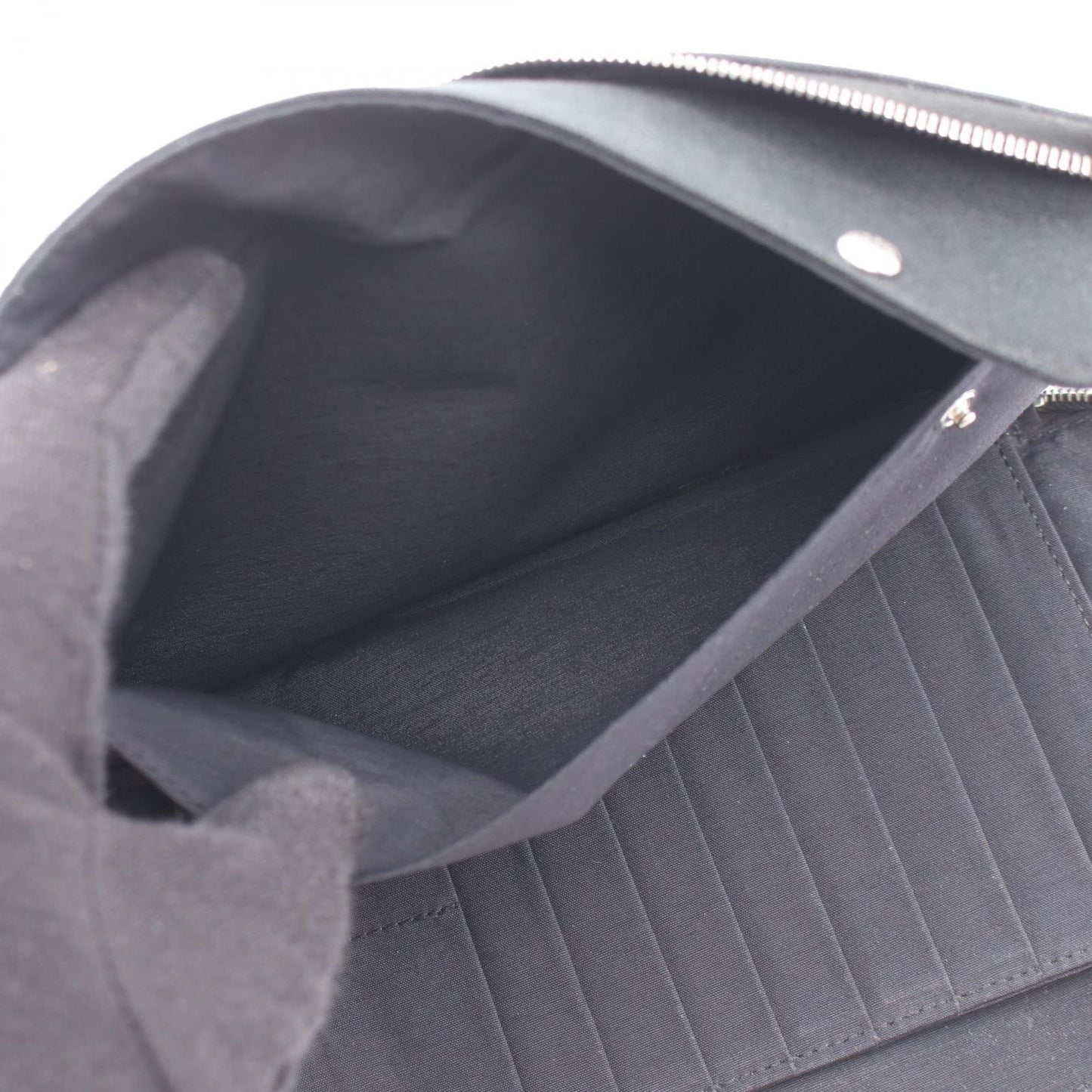 Hermes Round Wallet Fourre Tout Purse GM Black Canvas — view 4