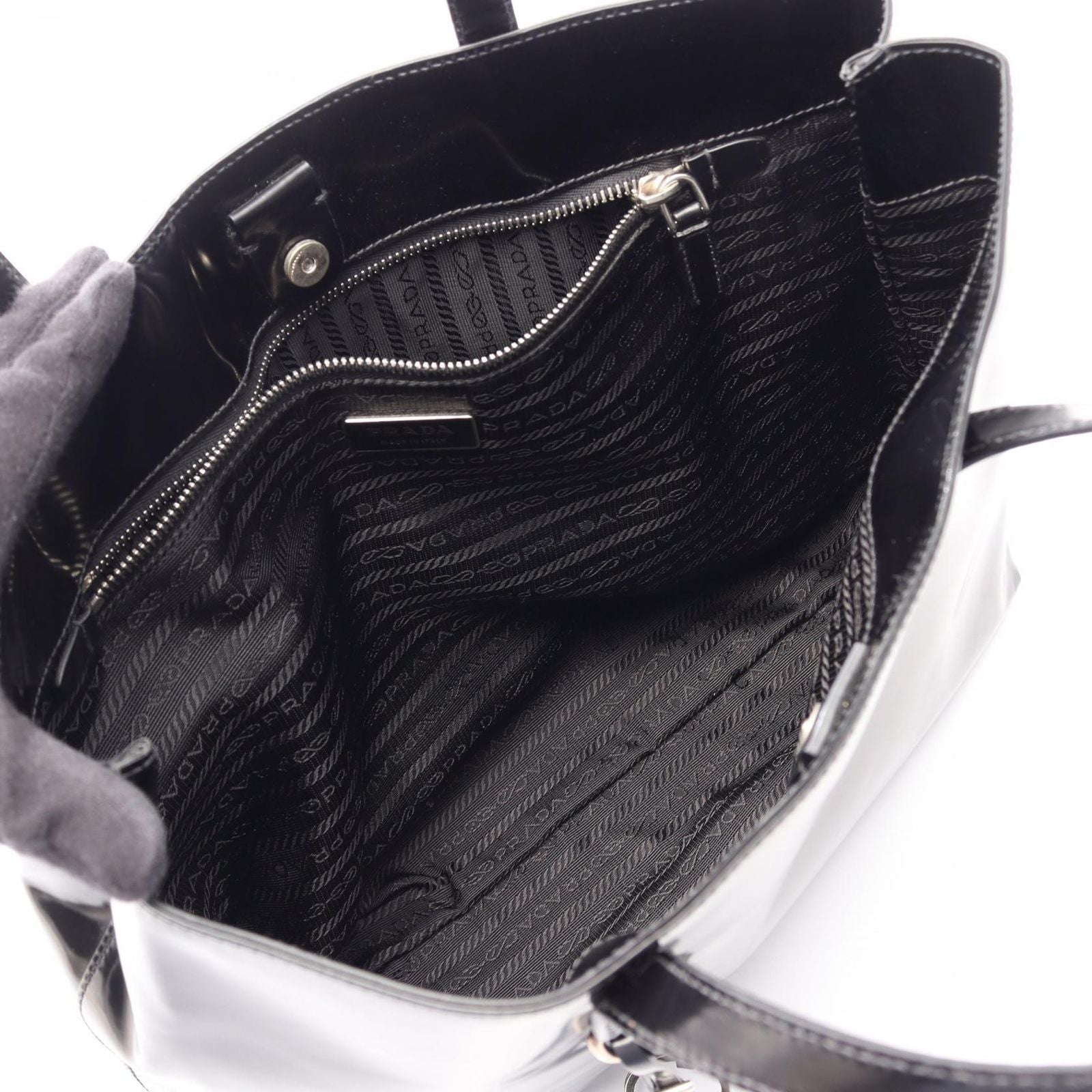 Prada Tote Vera Sport Black Leather — view 3