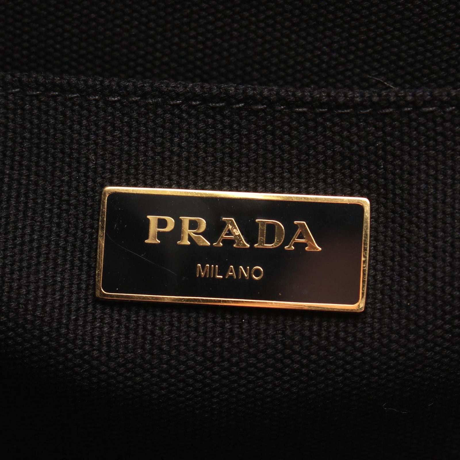 Prada Tote Canapa Righe 2-Way Pink Black Canvas — view 4