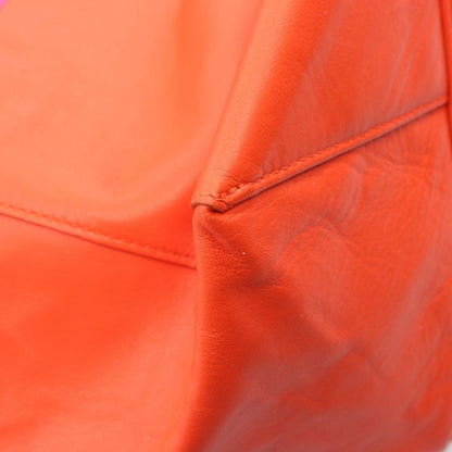 Celine Tote Horizontal Cabas Fuchsia Pink Orange Leather — view 6