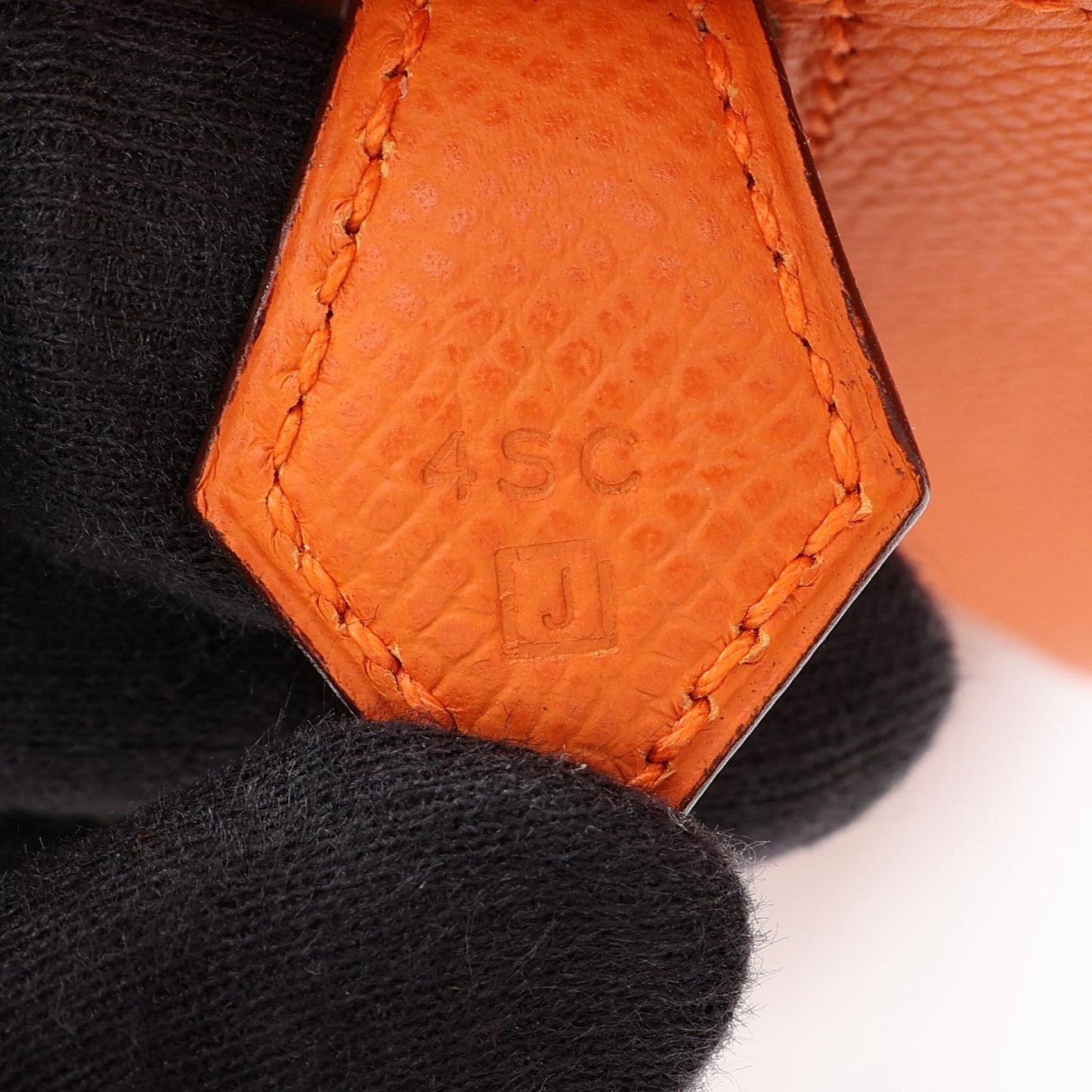 Hermes Handbag Plume 28 Orange Leather — view 5