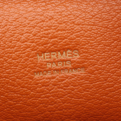 Hermes Handbag Plume 28 Orange Leather — view 4