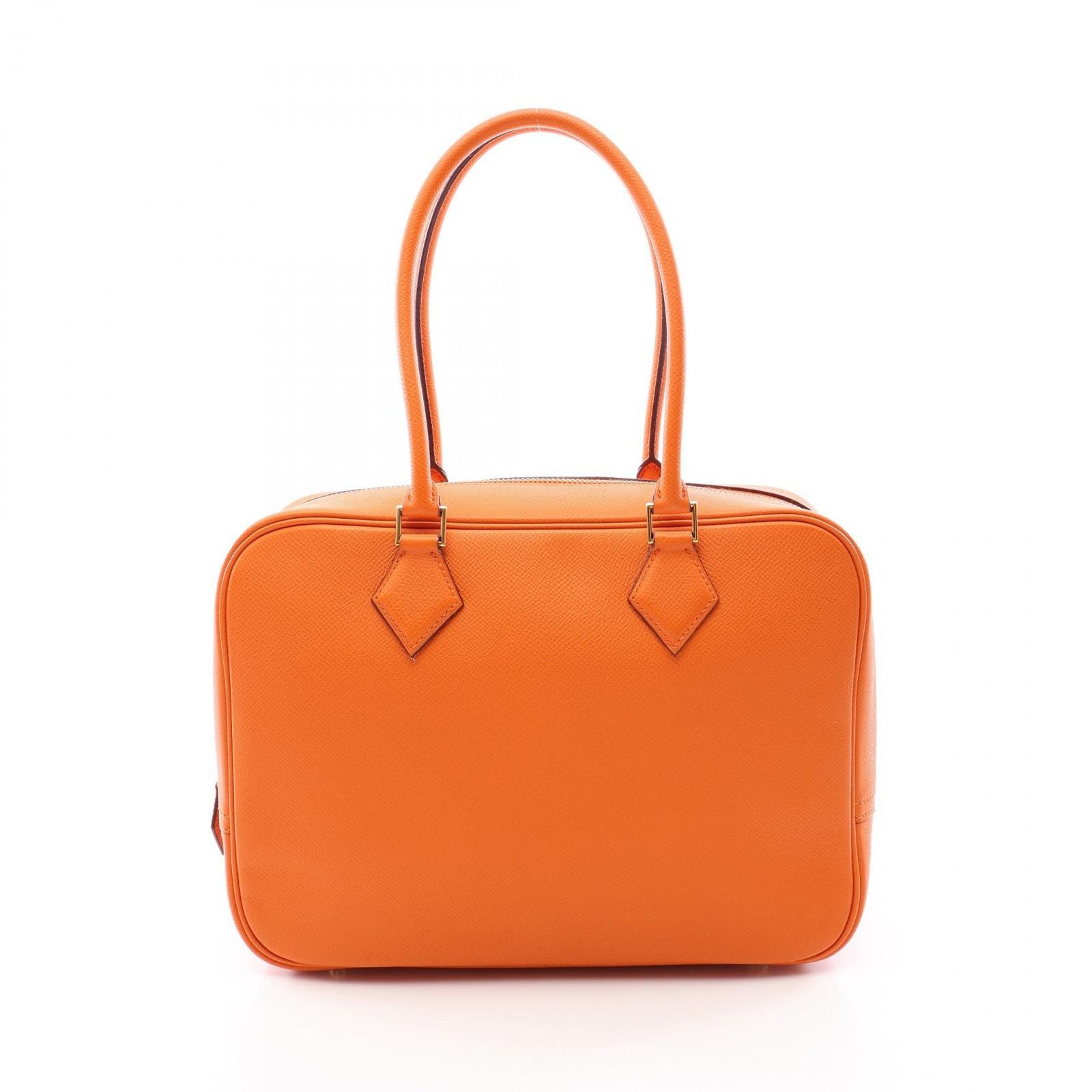 Hermes Handbag Plume 28 Orange Leather
