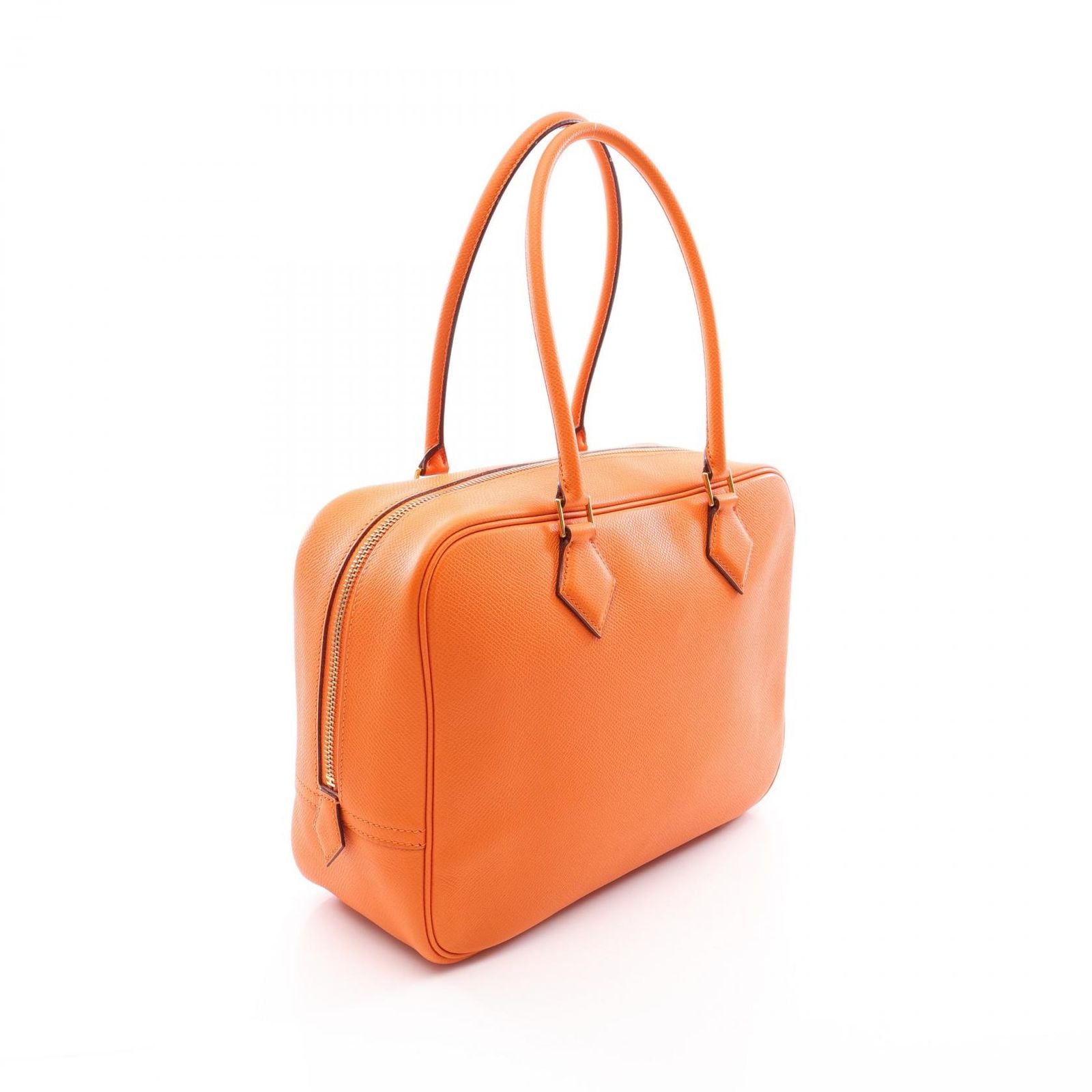 Hermes Handbag Plume 28 Orange Leather — view 2