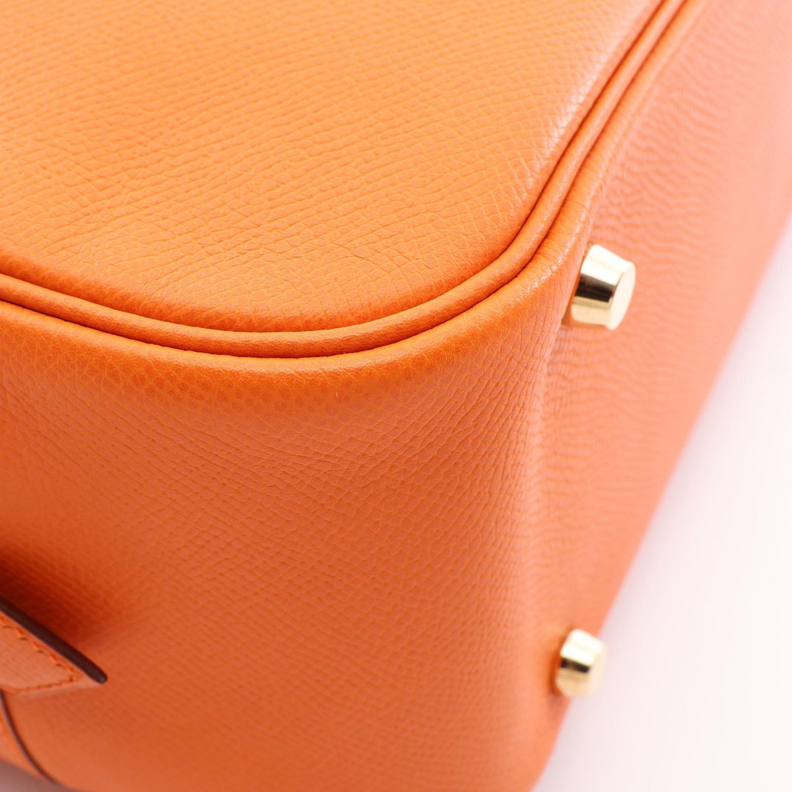 Hermes Handbag Plume 28 Orange Leather — view 7