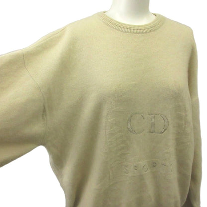 Dior Knit Sweater M Beige Long Sleeve Round Neck RN — view 4