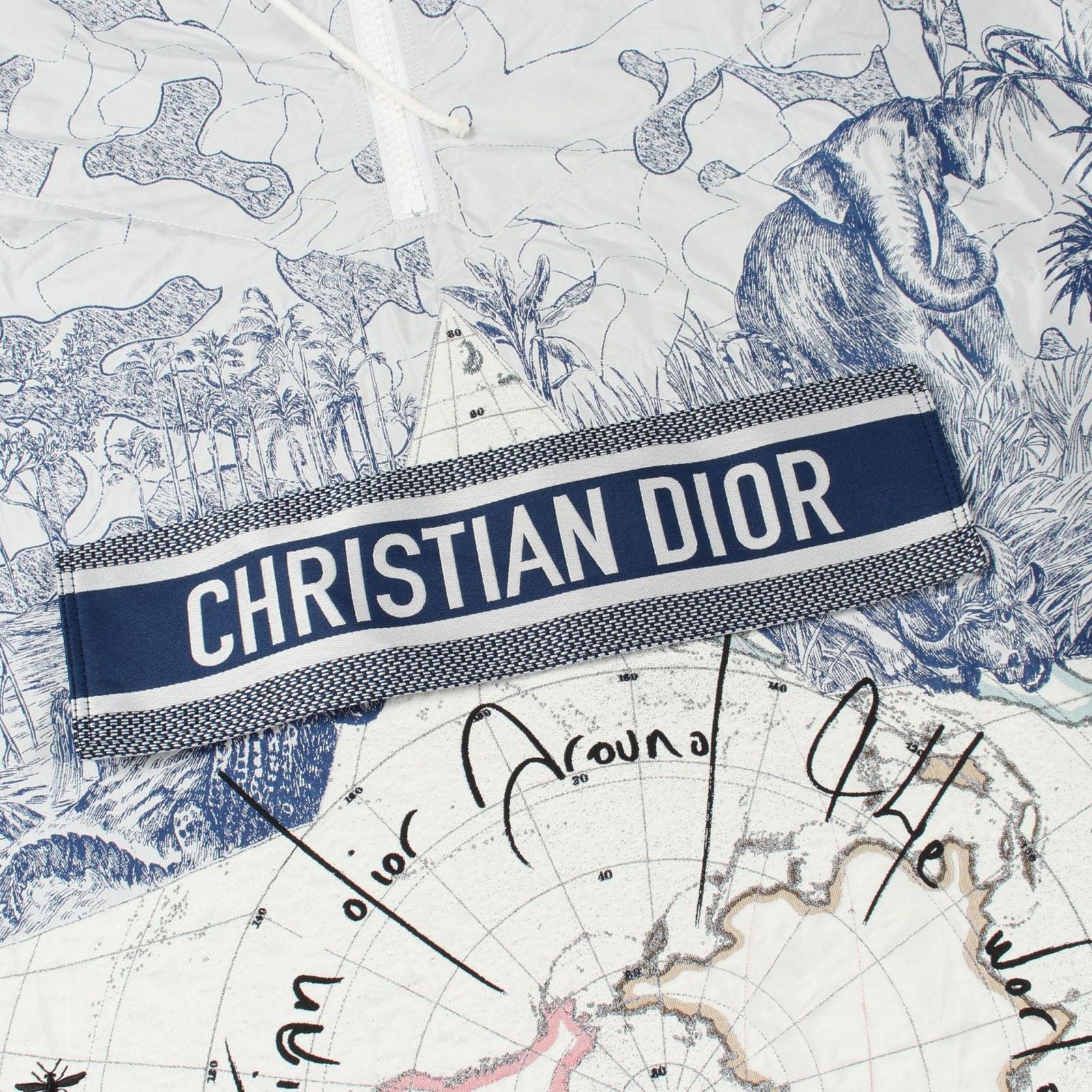 Dior Around the World Anorak Jacket with Hood Pullover — view 5