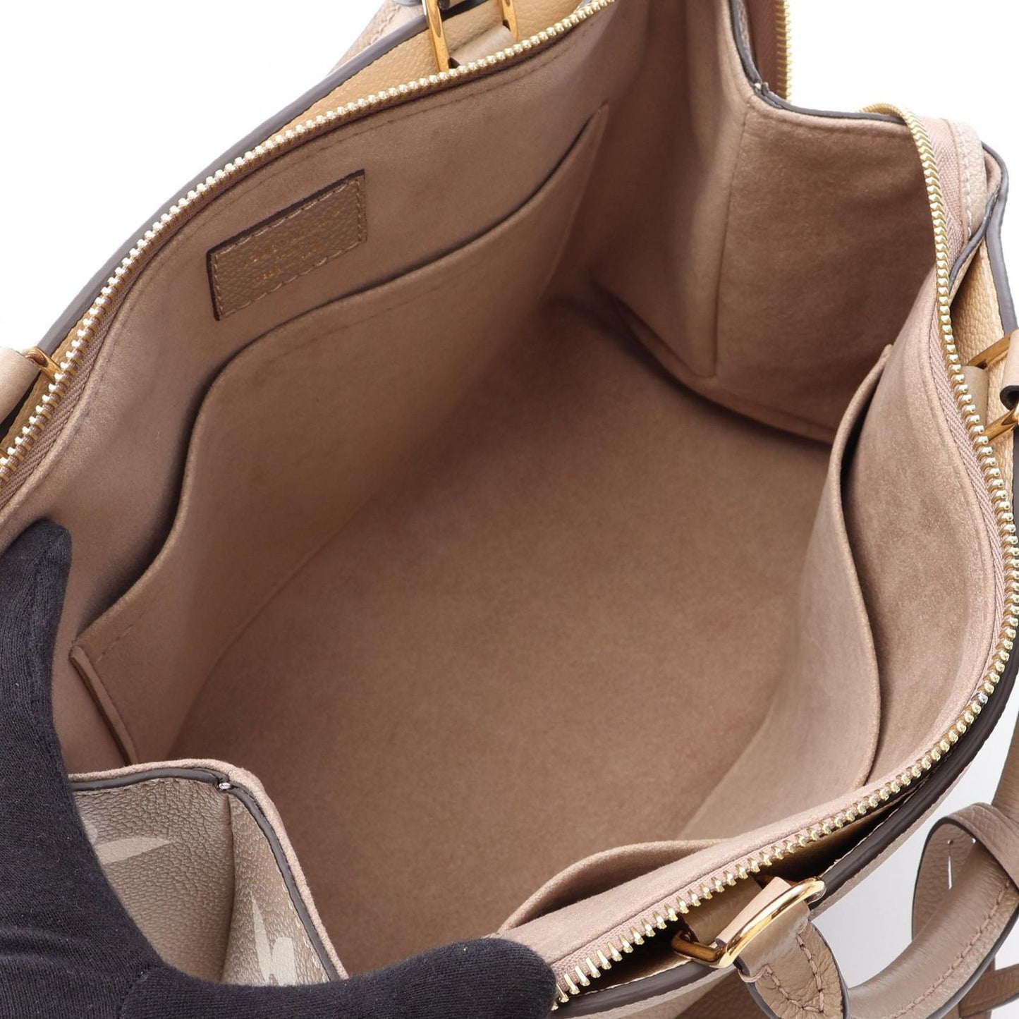 Louis Vuitton Handbag Petit Palais PM Monogram Empreinte Tourtrere Cream 2-Way — view 3