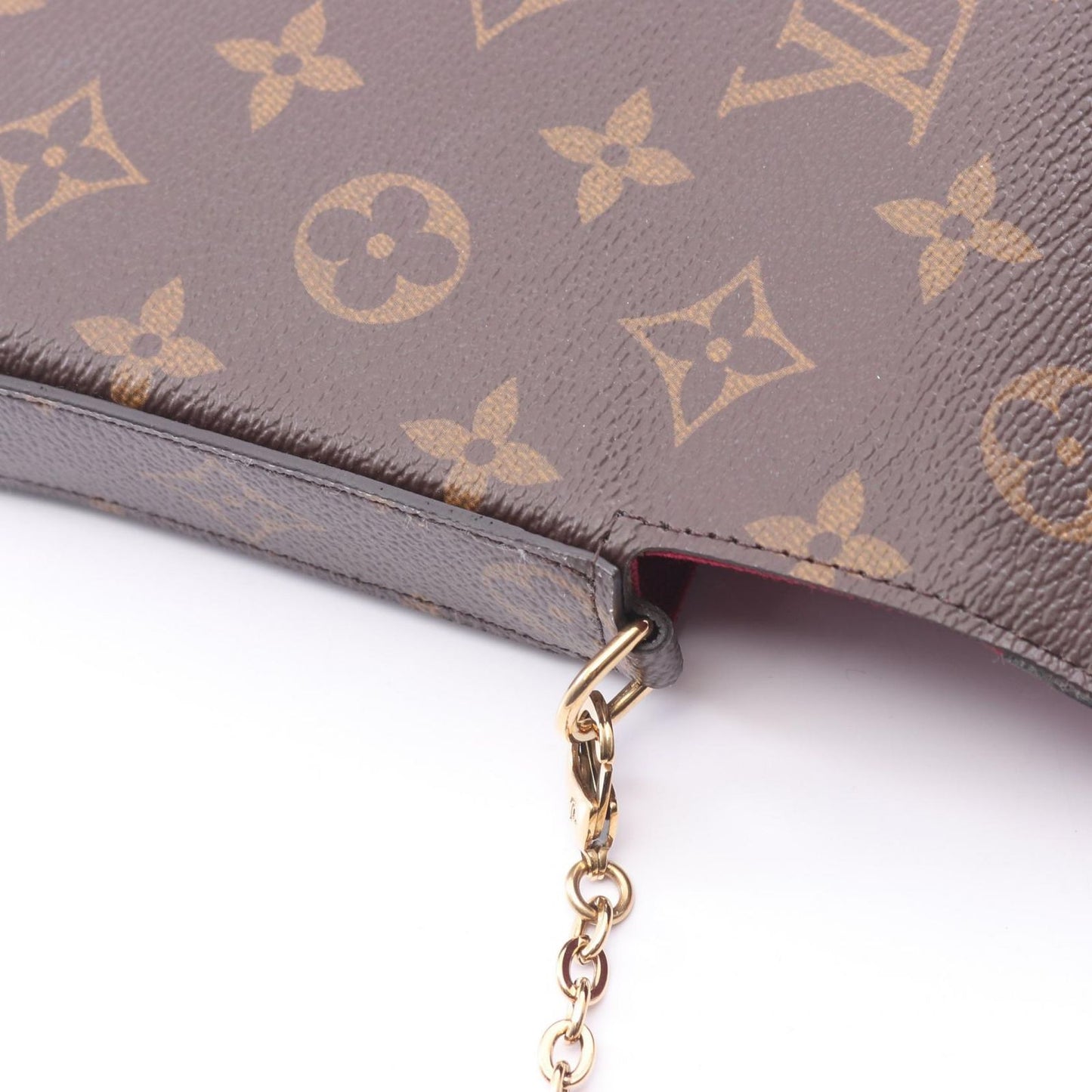 Louis Vuitton Shoulder Bag Pochette Monogram Fuchsia Canvas Leather Felicie — view 9