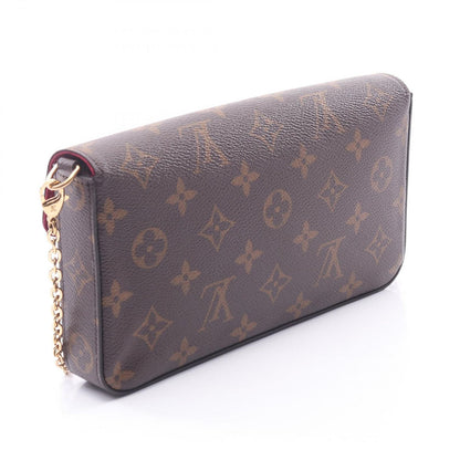 Louis Vuitton Shoulder Bag Pochette Monogram Fuchsia Canvas Leather Felicie — view 2