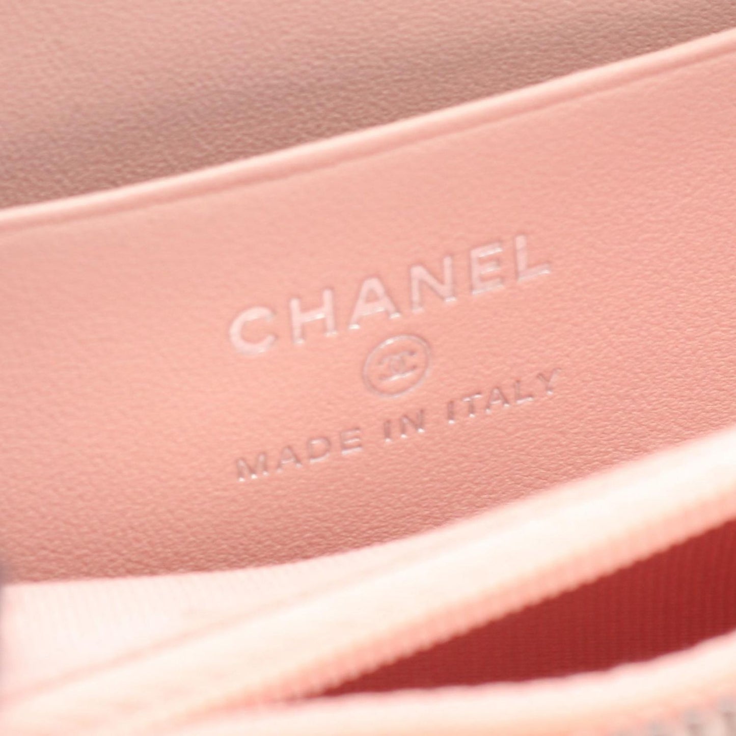 Chanel Round Wallet Quilted CC Logo Star Baby Pink Leather Coco Compact — view 4