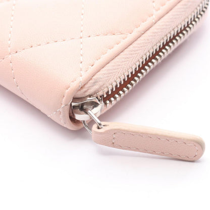 Chanel Round Wallet Quilted CC Logo Star Baby Pink Leather Coco Compact — view 9