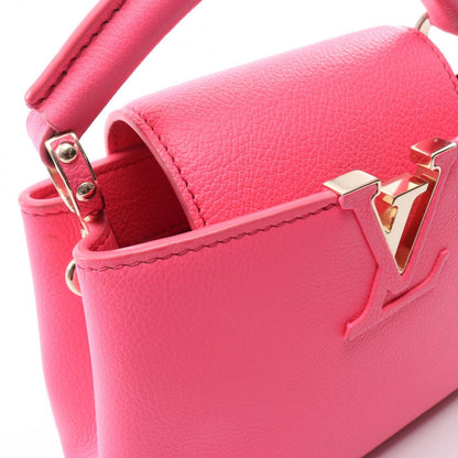Louis Vuitton Handbag Capucines Mini 2-Way Neon Pink Leather — view 8