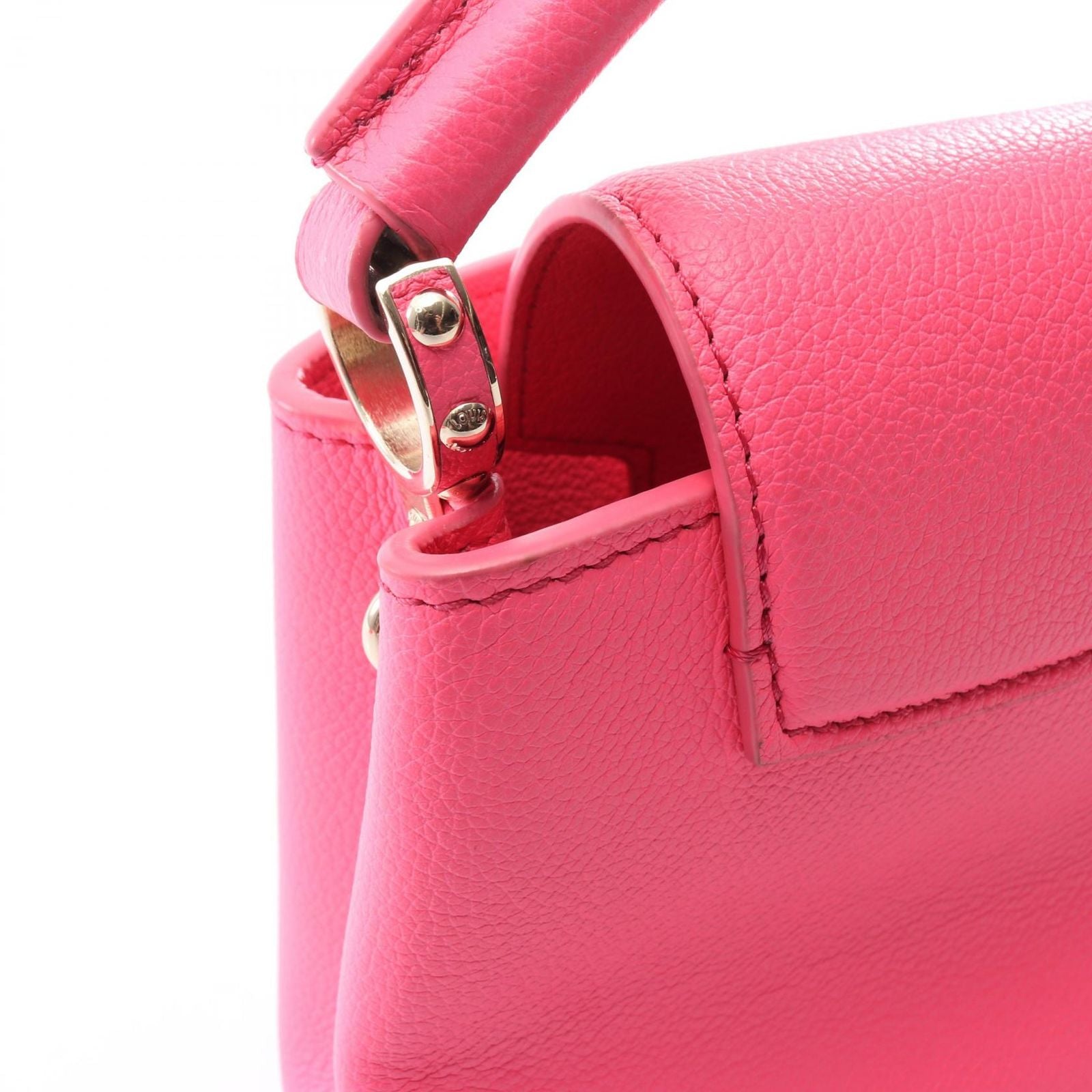 Louis Vuitton Handbag Capucines Mini 2-Way Neon Pink Leather — view 9