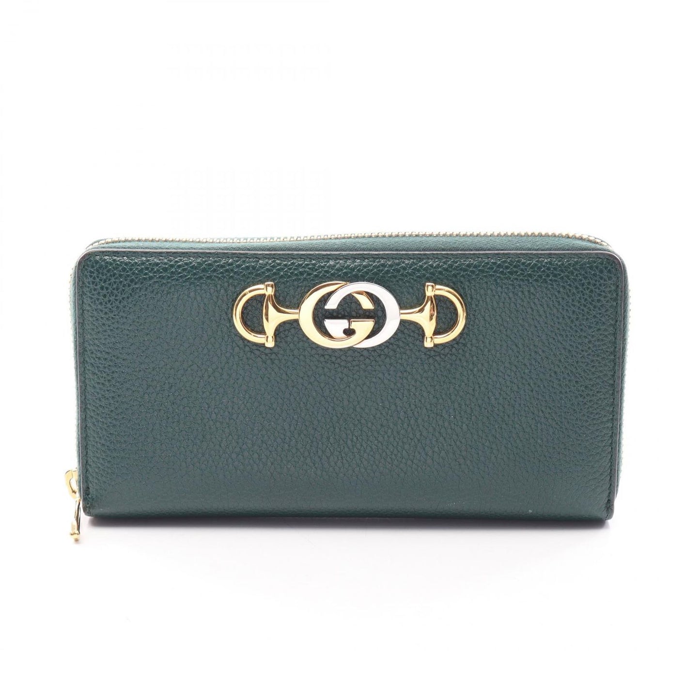Gucci Round Wallet Zumi Green Leather