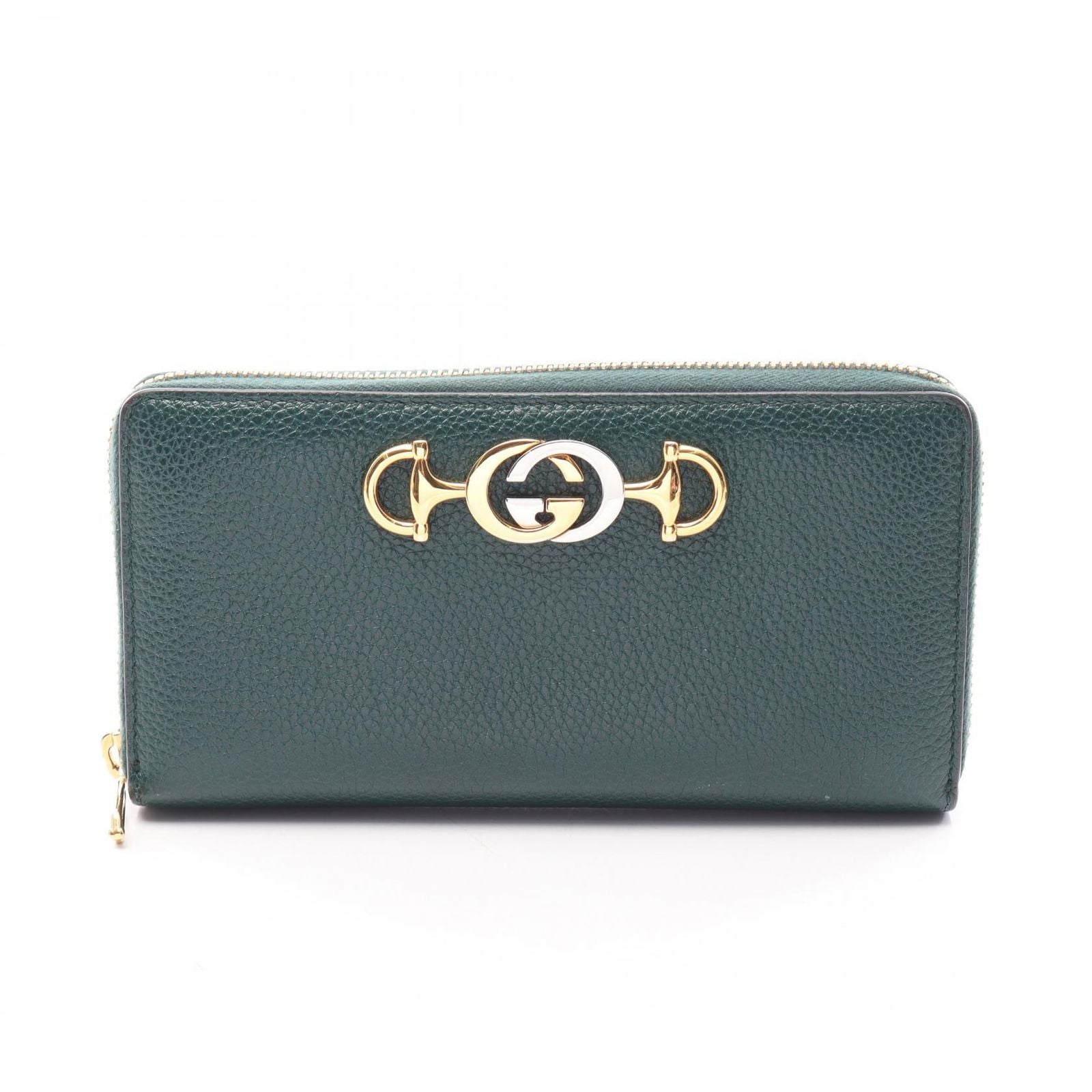 Gucci Round Wallet Zumi Green Leather