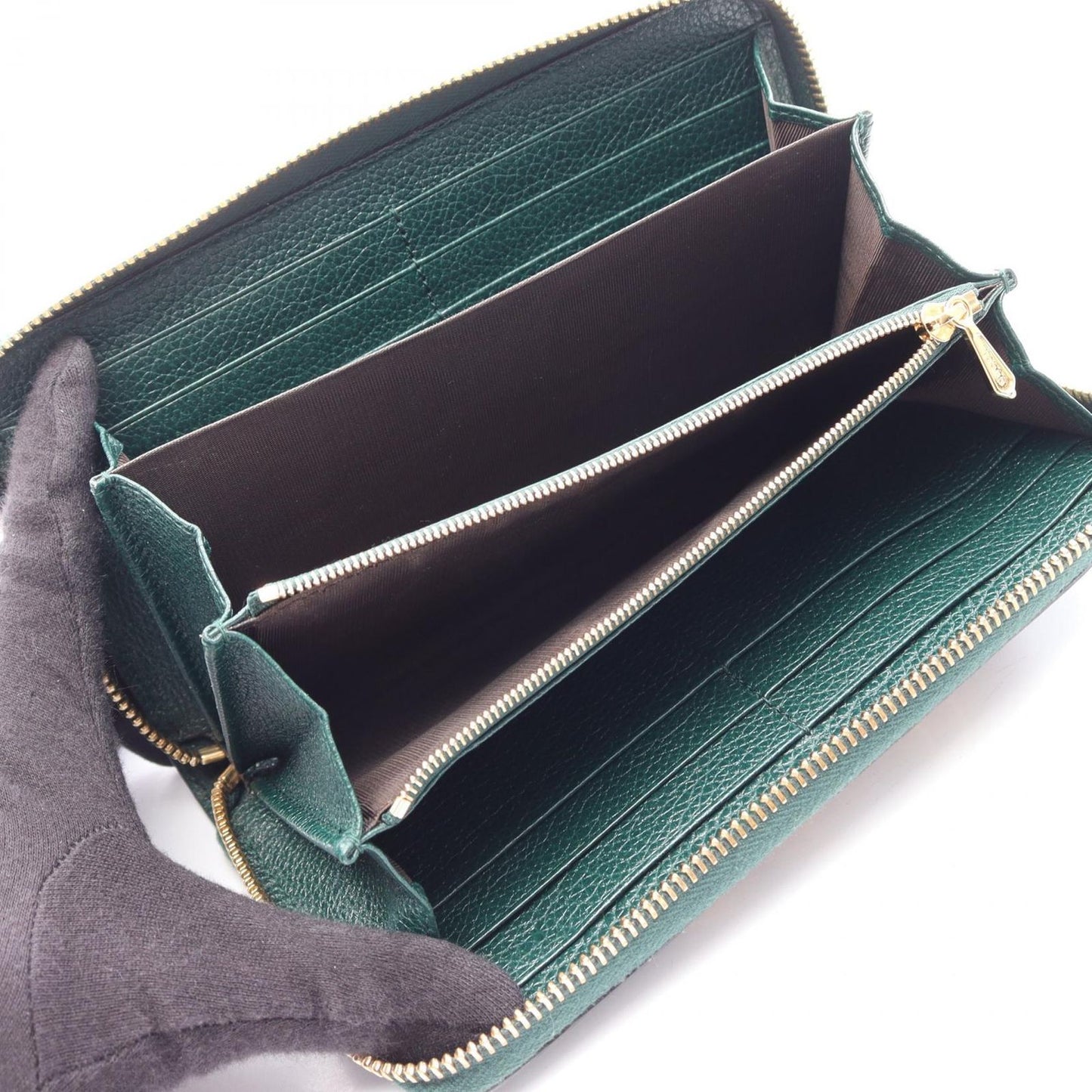 Gucci Round Wallet Zumi Green Leather — view 3