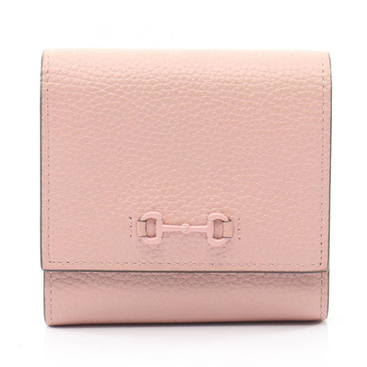 Gucci Bifold Wallet Horsebit Pink Leather