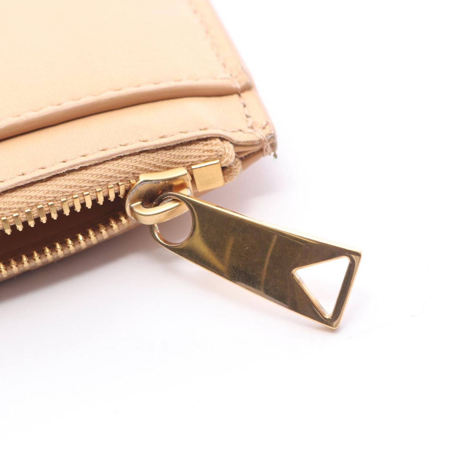 Bottega Veneta Coin Case Cassette Card Beige Leather Maxi Intrecciato — view 6