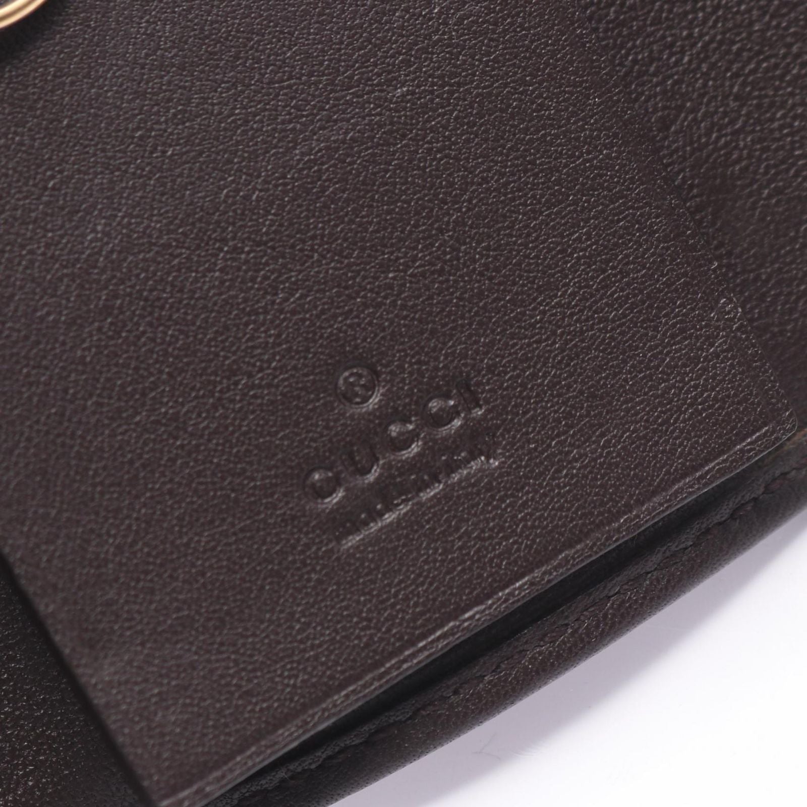 Gucci Key Case Interlocking GG Canvas 6 Rows Beige Dark Brown 6 Key Holder — view 4