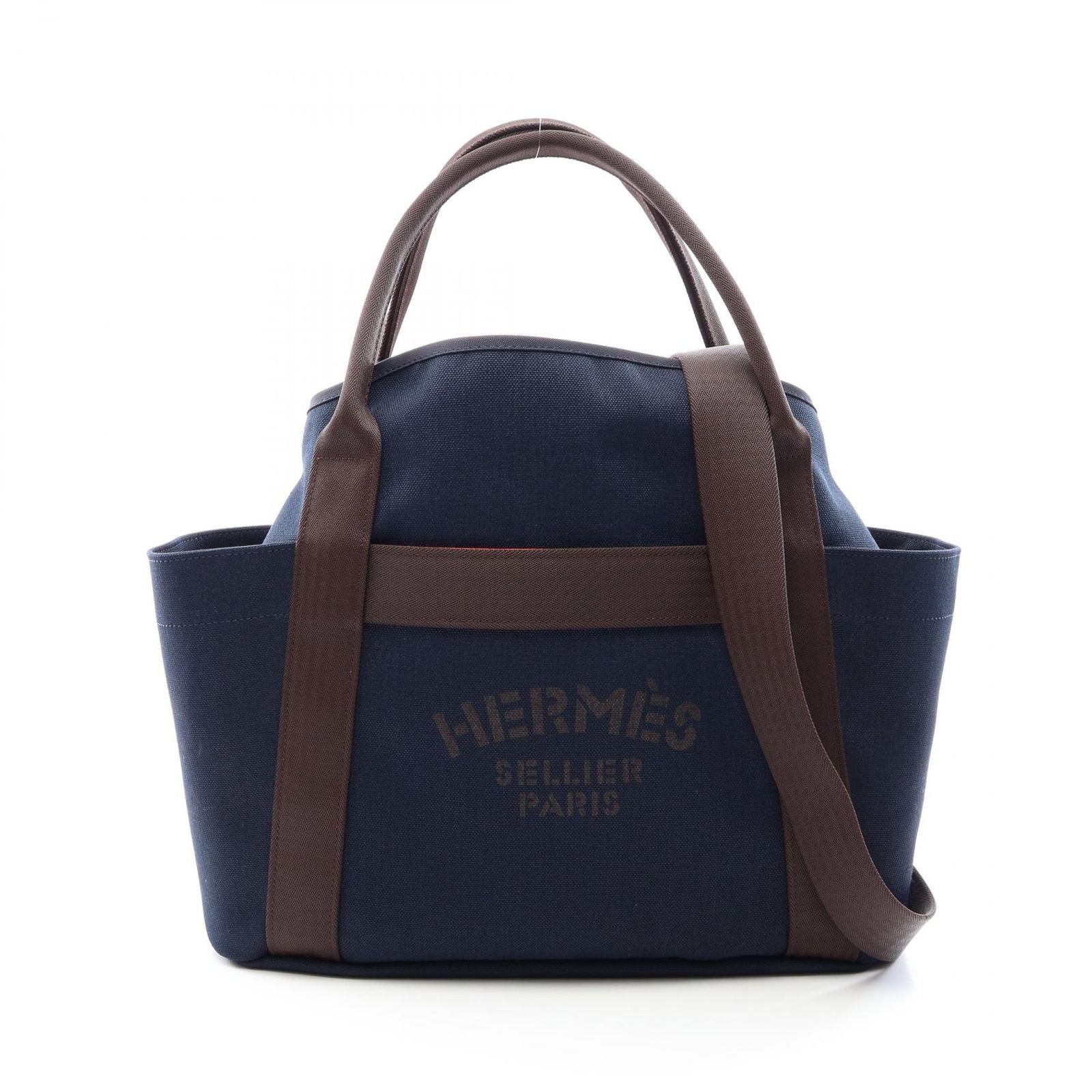 Hermes Tote Sac de Panthere Je Gourme Blue Navy 2-Way
