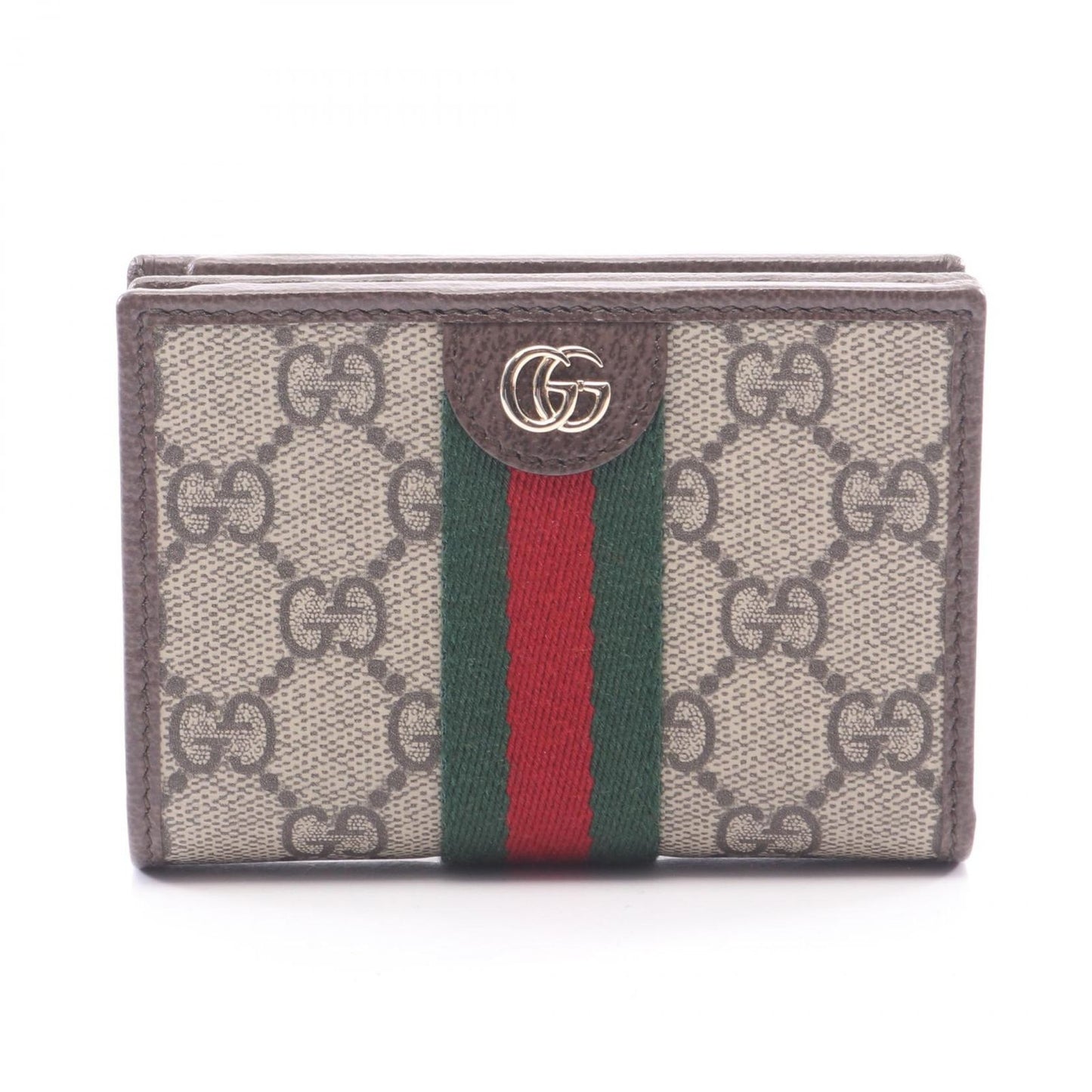 Gucci Bifold Wallet Ophidia Small GG Supreme Beige Brown Leather