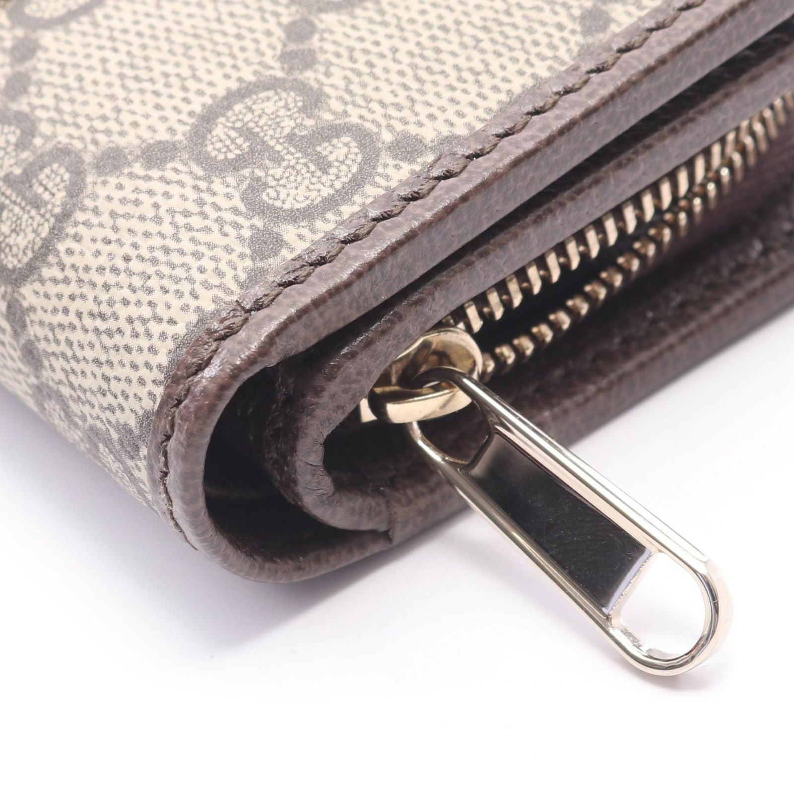 Gucci Bifold Wallet Ophidia Small GG Supreme Beige Brown Leather — view 6