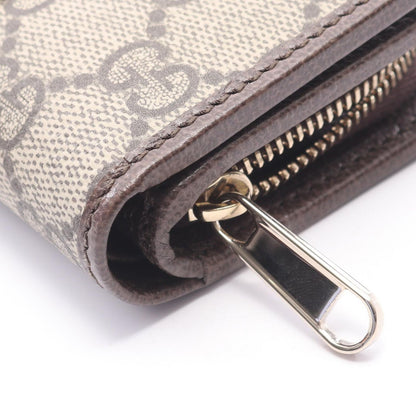 Gucci Bifold Wallet Ophidia Small GG Supreme Beige Brown Leather — view 6