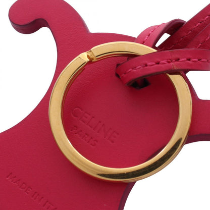 Celine Charm Triomphe Key Ring Magenta Leather — view 4
