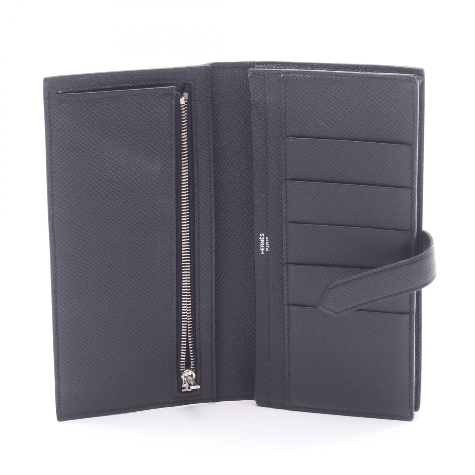 Hermes Bifold Wallet Bearn Souffle Black — view 3