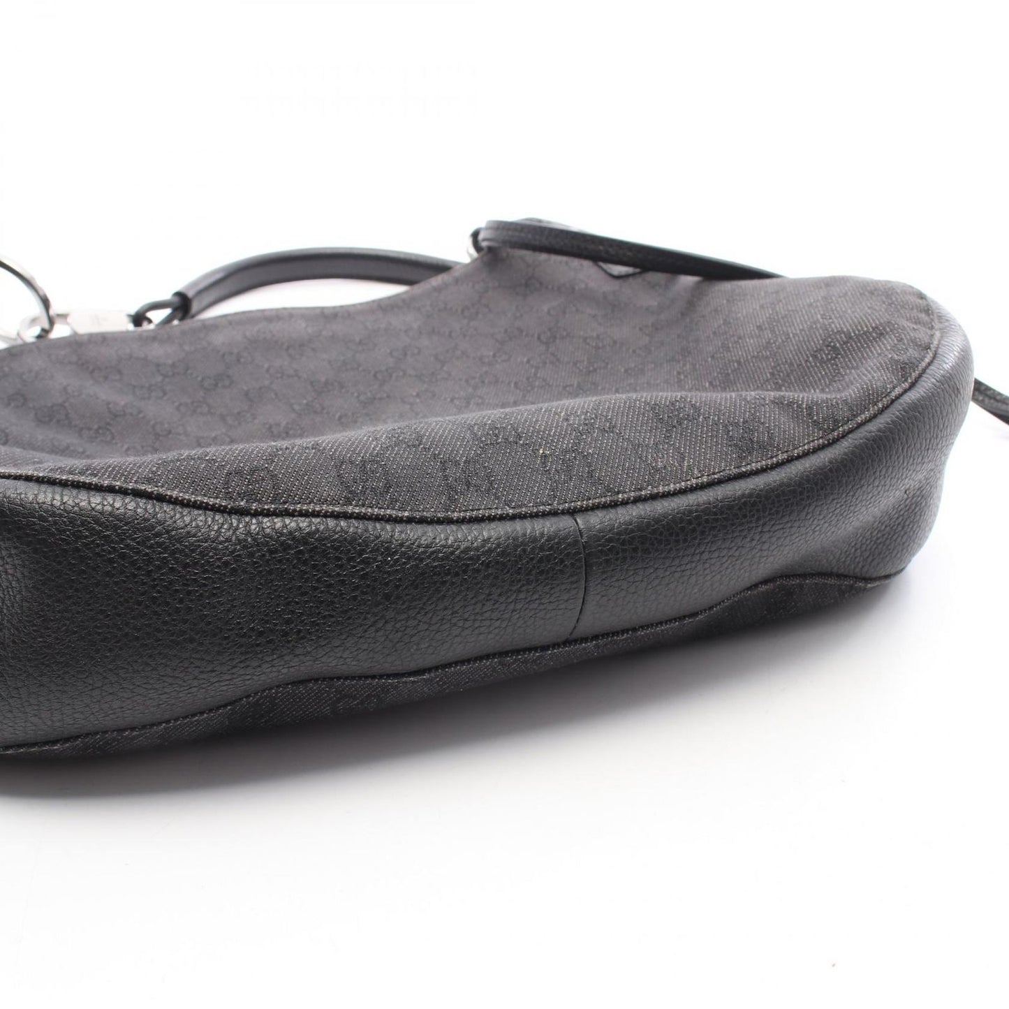 Gucci Shoulder Bag GG Pattern Black Denim Leather — view 6